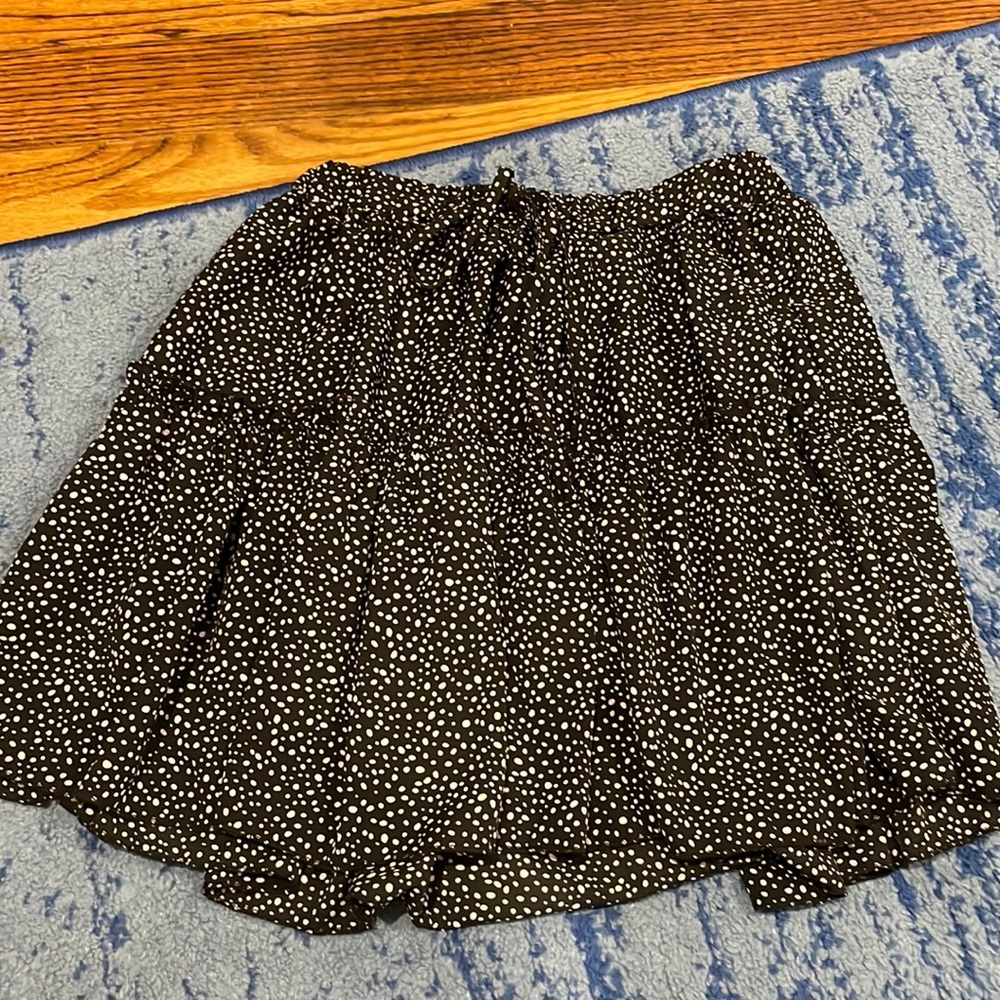 Black and White Polka Dot Skirt